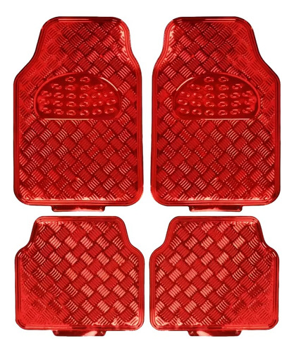 Set De Tapetes Interiores De Coche Alfombras Metalizado 4pz