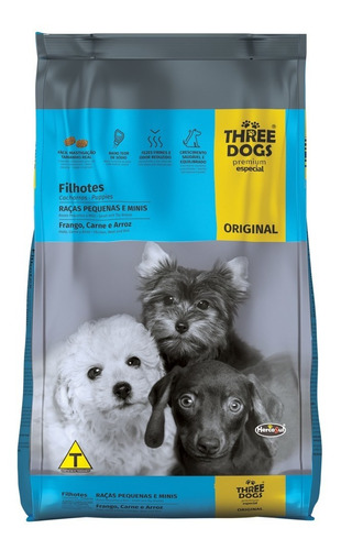 Three Dogs Original Cachorro Raza Pequeña 15kg Con Regalo