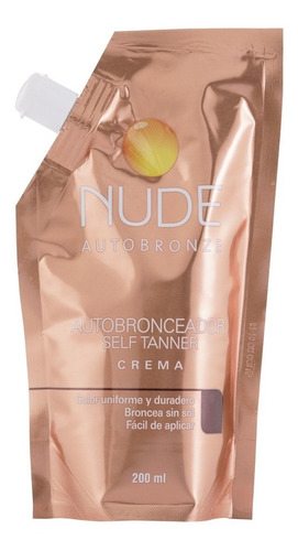 Imagen 1 de 1 de Autobronceador Doypack Nude 200ml Marca Nude