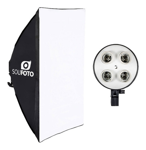 Softbox Luz Contínua De 4 Lâmpadas Ideal Para Video E Foto