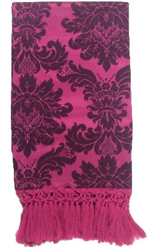 Manta Decorativa Jacquard Para Sofá 190x140cm Escolha Cor Pink Com Preto Desenho
