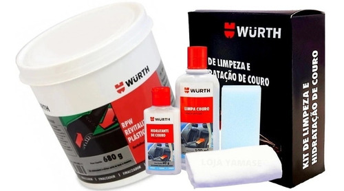 Wurth Kit Couro Limpeza Hidratação+ Revitalizador Plásticos