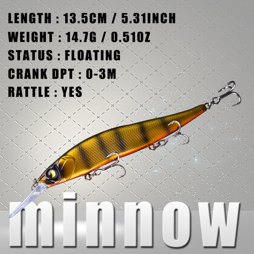 Jerkbaits Para Lubina: Señuelo Mediano Para Peces Pequeños,