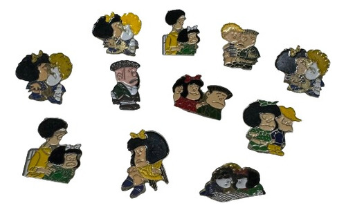 Pins De Mafalda Son 11 Vintage De Metal !!