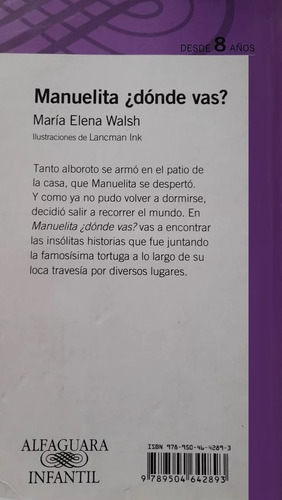 ¿manuelita Donde Vas? María Elena Walsh Alfaguara Infantil