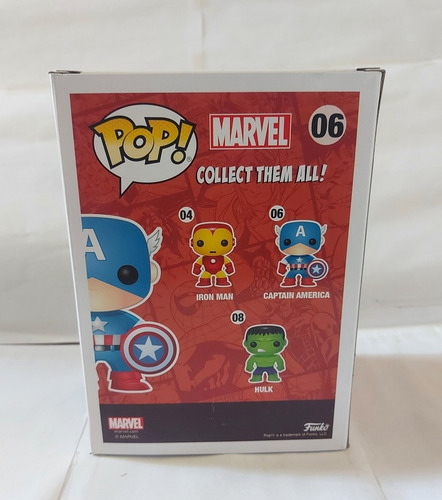 Funko Pop Capitán América 06 Sdcc 2017 Sticker Oficial