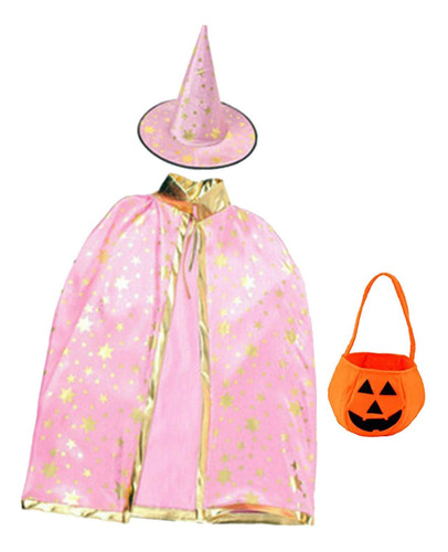 Conjunto De Disfraz De Halloween Para Niños Con Capa De