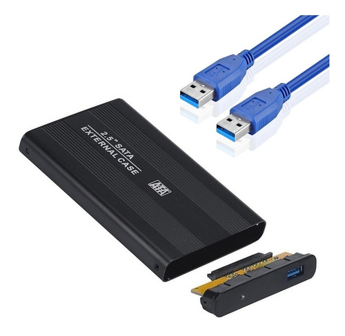 Imagen 1 de 10 de Carry Carrier Disk Usb 3.0 Sata Case Disco Rigido 2.5 + Kit