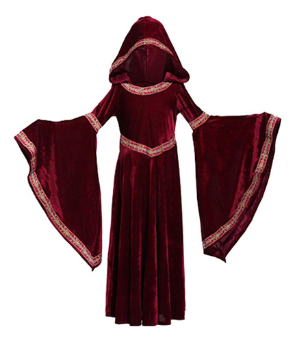 Vestido Medieval Para Niñas De Halloween Túnica Gótica