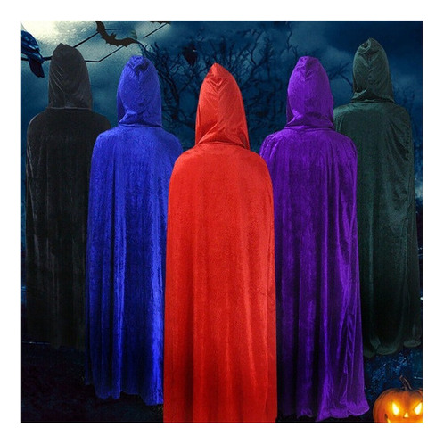 . Capa Medieval De Mago De Terciopelo Retro De Halloween