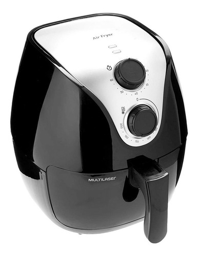 Imagen 4 de 7 de Freidora sin aceite Multilaser Home CE02 de 4L color negro 220V