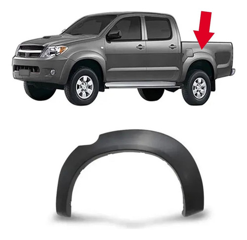 Moldura Guardabarro Trasero Hilux 2005 2006 2007 Izquierda