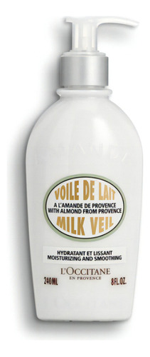  Loción para cuerpo L'Occitane Velo de leche de almendra en dosificador 240mL almendra