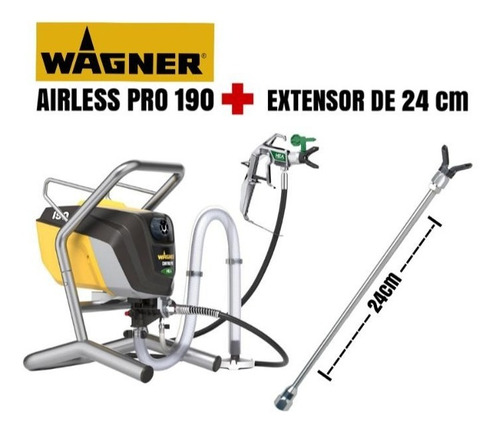 Equipos  Para Pintar Airless Pro 190 + Extensor 12  Wagner
