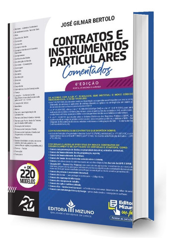 Livro Contratos E Instrumentos Particulares Comentados - 6ª Edição 2023 - José Gilmar Bertolo