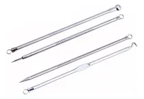 Comprar Kit 4 Removedor Extrator De Cravo Cureta Espinha Aço Agulhas
