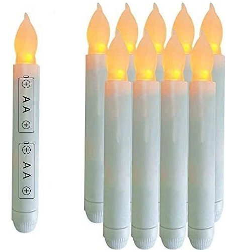 6 5 Pulgadas Led Velas Cónicas Operadas Con Pilas Parp...