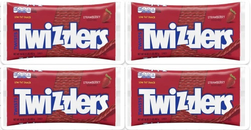 Twizzler Twists Strawberry Flavored Chewy, 453 G (4 Pz)