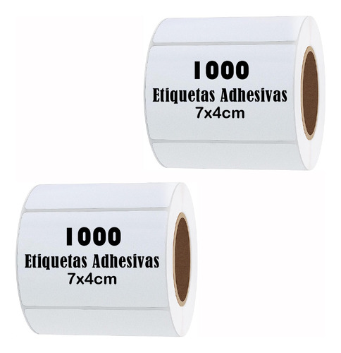 Etiqueta Termica  Adhesiva  7x4cm Pack 2 Rollos