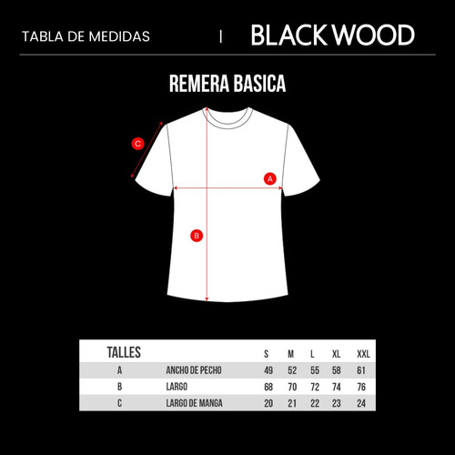Remera Basica Hombre Blackwood