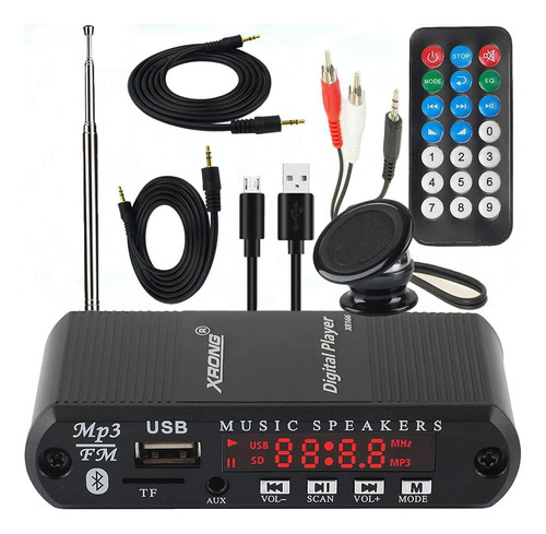 Receptor De Audio Bluetooth Radio Fm, Reproductor Digital Mp