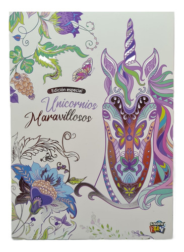 Libro Para Colorear Mandalas De Unicornios Pag Troqueladas
