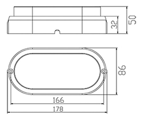 Imagen 4 de 6 de Tortuga Ovalada Led 12w Intemperie Aplique Techo Pared
