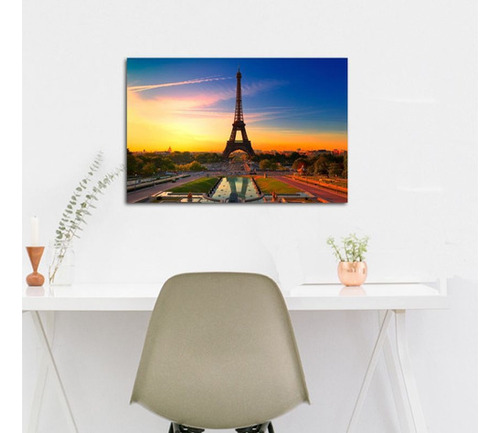 Vinilo Decorativo 20x30cm Paris Torre Eiffel Sunset Franci