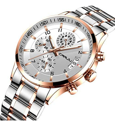 Reloj Para Hombre Crrju/white