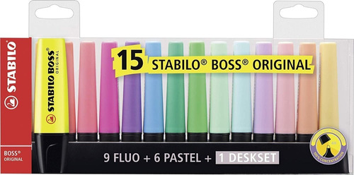 Resaltador Stabilo Boss 15 Colores  Deskjet