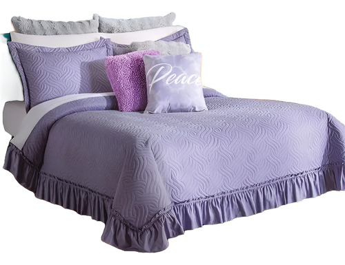 Colcha Neo Lavanda King Size Capitonado Sin Hilo Concord