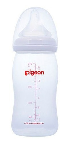 Biberón Pigeon Softouch Perist. Plus Vidrio 240 Ml Ba 00786