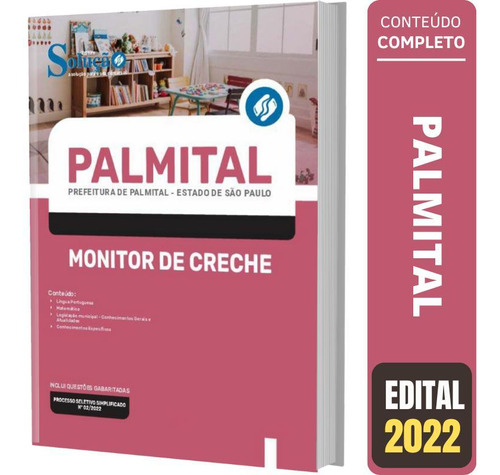 Apostila Prefeitura Palmital Sp - Monitor De Creche