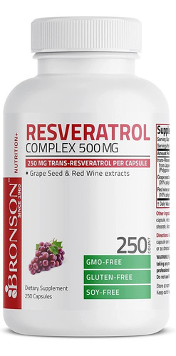 Resveratrol 500 Complex 250caps - Unidad a $1488