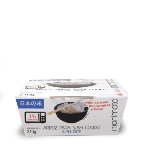 Imagen 3 de 7 de Arroz Japonés Cocido Para Hacer Sushi Morimoto 210g