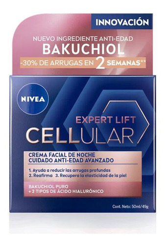 Crema Facial De Noche Nivea Cellular Expert Lift 50 Ml