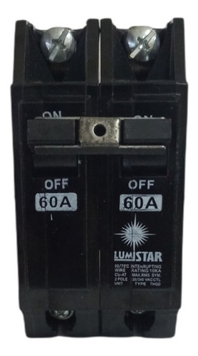 Breaker Superficial (2*60 Amp) Lumistar Thqd260