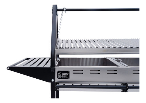 Hobby Grill Asador De Carbon Pampa Iii Chef Acero Inoxidable Color Plateado