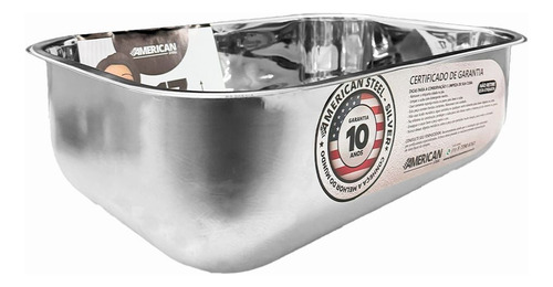 Cuba Pia Inox 47x30x17 430 American 10 Unidades Com Valvulas