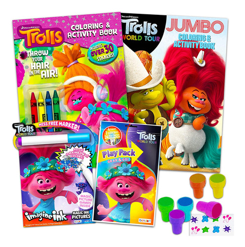 Dreamworks Trolls Coloring Y Actividad Set Ultimate Bundle T