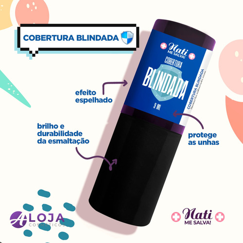 Imagem 9 de 10 de Kit Esmaltes Fortalecedor Nati Me Salva Completo +necessaire