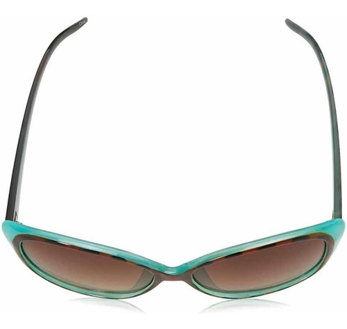 Lentes Sol Jessica Simpson Gafas Mujer Mod. J5012 Cool Wide Lente Verde Musgo Varilla Animal Print Armazón Turquesa Diseño Cat Eye