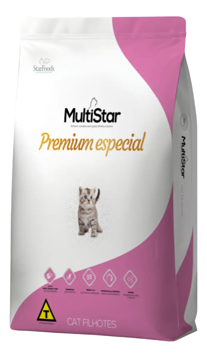Ração Seca Multistar Para Gatos Filhotes 1kg Premium Especial