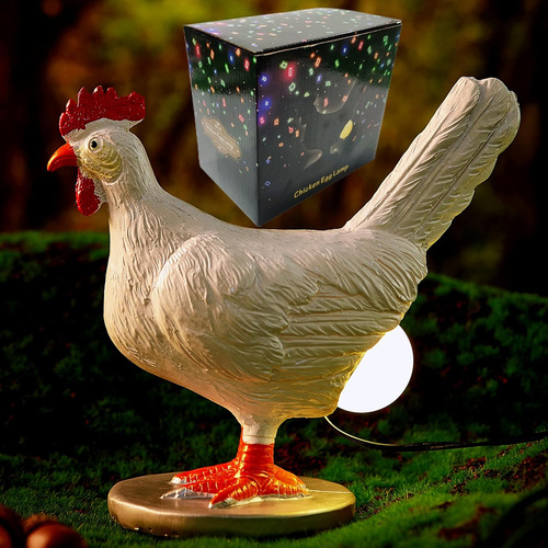 Luz Nocturna Led 3d Gallina Con Usb En Caja Regalo