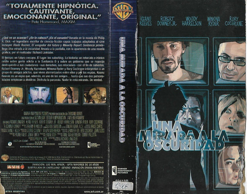 A Scanner Darkly Vhs Keanu Reeves Winona Ryder Animacion