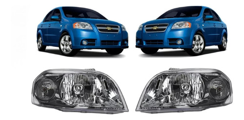 Juego De Opticas Chevrolet Aveo 2008/2011 Depo 