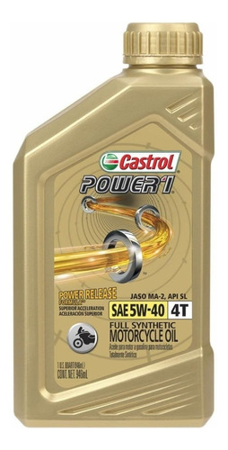 Aceite 5w40 4t Castrol Power 1 Full Sintético