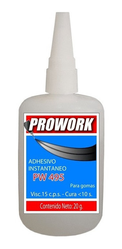Pegamento Adhesivo Instantáneo Prowork 495 X 20 Gr 