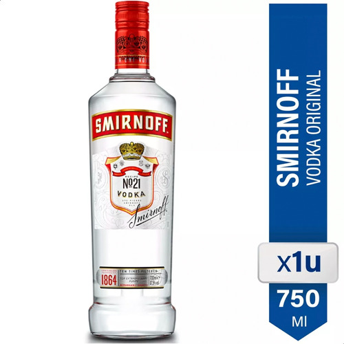Vodka Smirnoff 700ml Original Premium Clasico 01almacen