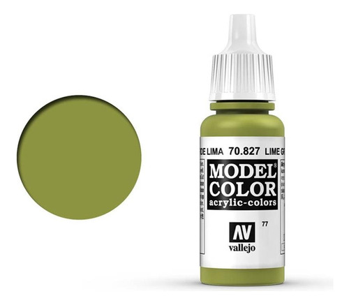 Vallejo Model Color 17ml Pintura Acrílica Color 77 Verde Lima 70.827